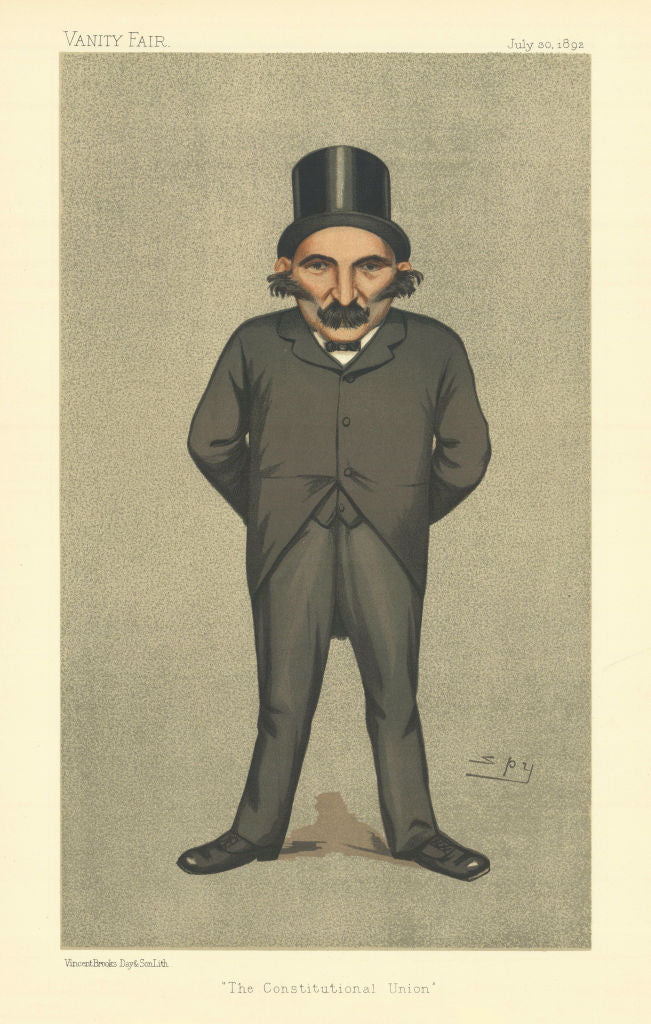 VANITY FAIR SPY CARTOON Charles Wallwyn Cooke 'The Constitutional Union' 1892